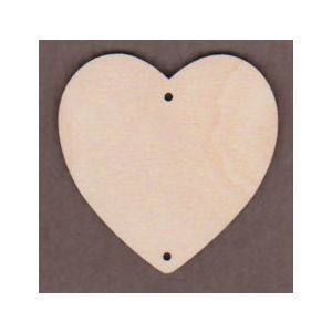 1-1/2 x 2 Wood Heart Cutout