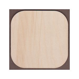 Rectangle Wood Plaque, Clipped Corners, 12”