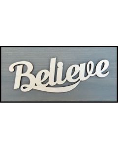 WS1053 Believe Sign 10" wide x 3 3/4" tall