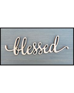 WS1801 Scroll Blessed Sign 6" wide x 1 3/4" tall