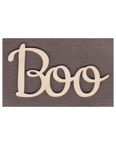 Plain Boo Laser cut wood Sign