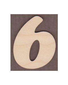Laser cut Number 6