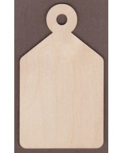 WT9001-Laser cut Tapered Gift Tag-5 1/8" tall x 3" wide