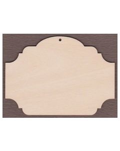 WT9062 Laser cut Sign Plaque #3--4" tall x 5 5/8" wide