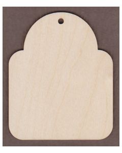 WT9093-Laser cut Christmas Gift Tag #1--3 5/8" tall x 3" wide