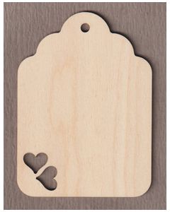 WT1620-1 Extra Large Gift Tag-Corner Hearts 5 1/2" tall x 4" wide