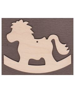 WT9398-Rocking Horse Ornament-4 3/4" tall x 6" wide