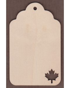 WT1621-Laser cut Large Gift Tag-Maple Leaf