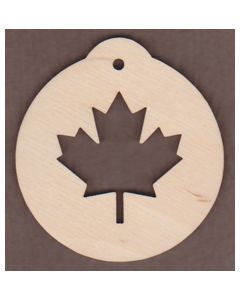 WT1970-Laser cut Ball Ornament-Maple Leaf