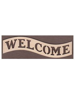 WT2049-Laser cut Welcome Sign-Wavy Banner