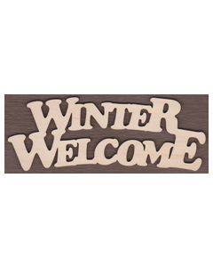WT2097-Laser cut Winter Welcome Sign