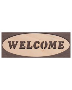 WT2054-Laser cut Welcome Sign-Oval