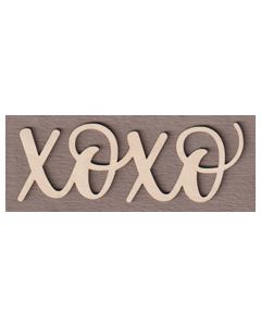 WS2980 XOXO Scroll Sign 6" wide x  2 1/8" tall