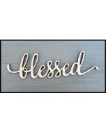 WS1801 Scroll Blessed Sign 6" wide x 1 3/4" tall