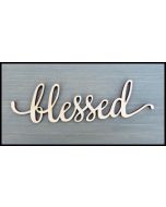 WS1803 Scroll Blessed Sign 10" wide x 2 7/8" tall