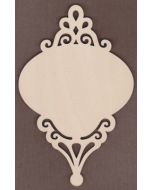 WT2605-Laser cut Scroll Ornament Fancy-8 1/8" x 5 1/4"
