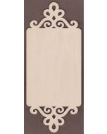 WT2639-Laser cut Rectangle Plaque-Double Scroll