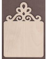 WT2644-Laser cut Square Plaque-Single Scroll