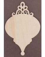 WT2620-Laser cut Tear Drop Ornament-Scroll