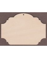 WT9063 Laser cut Sign Plaque #3--5" tall x 7" wide