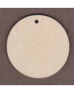 WT1347-1 3" Circle with 1 Hole. Laser cut wood circle.