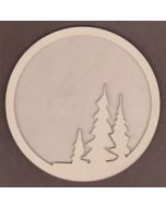 WT1121-Laser cut Circle with Trees 2 piece Frame Kit