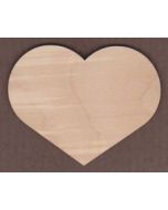WT1238-Laser cut Short flat side Heart