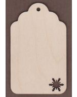 WT1613-Laser cut Large Gift Tag-Single Snowflake