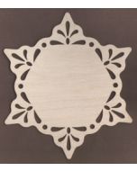 WT1915-Laser cut Coaster Scroll Snowflake
