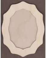 WT1877-Laser cut Scalloped Oval 2 Piece Frame Kit