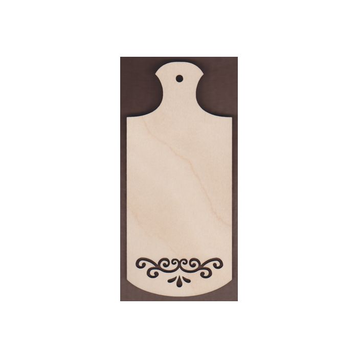 WT2856-Laser cut Bread Board Ornament-Scroll