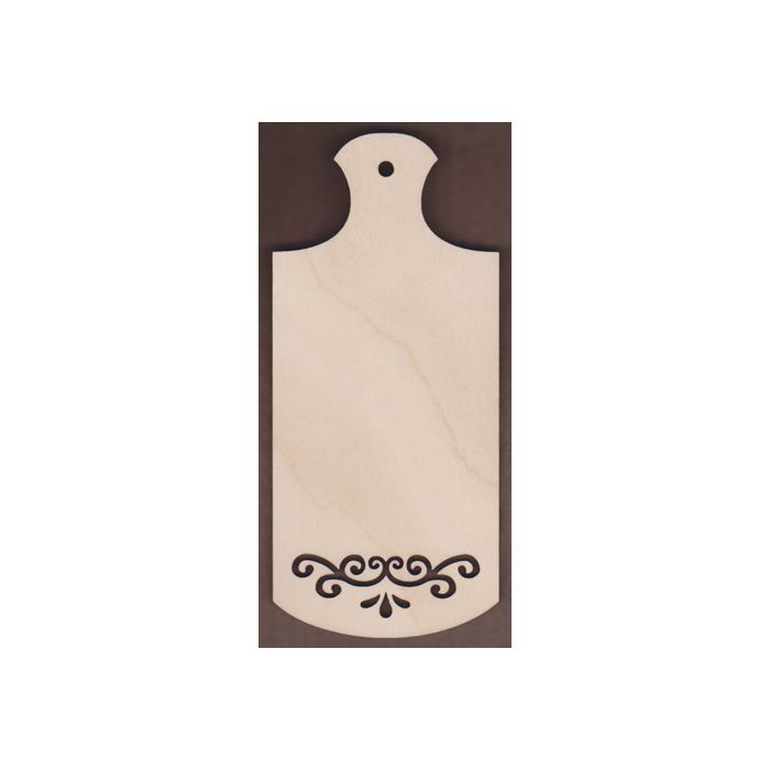 WT2858-Laser cut Bread Board Ornament-Scroll