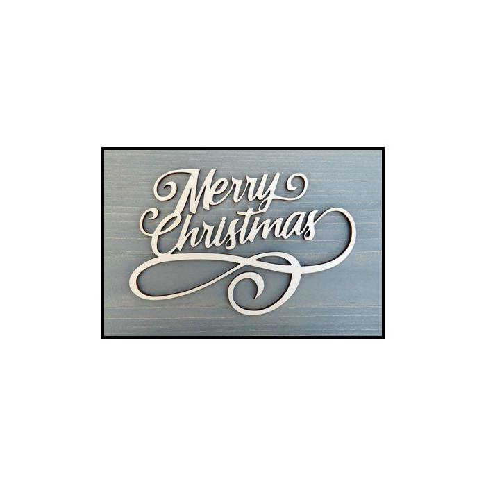 WS2301 Scroll Merry Christmas Wooden Word Sign 6