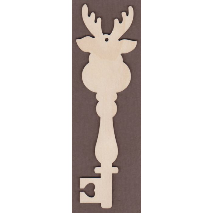 WT2721-Laser cut Decorative Key-Reindeer