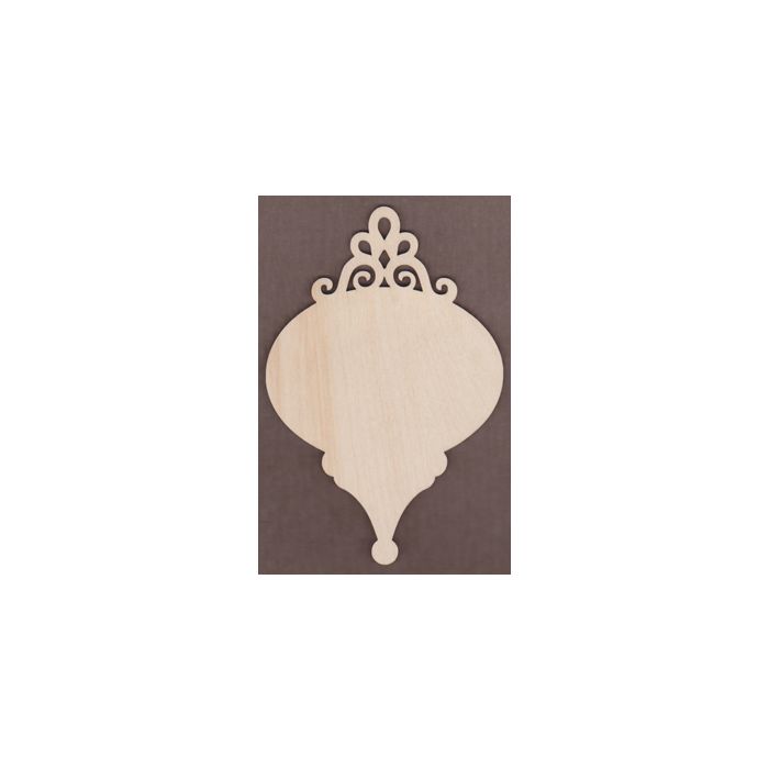 WT2620-Laser cut Tear Drop Ornament-Scroll