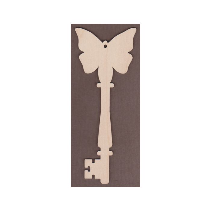 WT2664 Laser cut Decorative Key-Butterfly