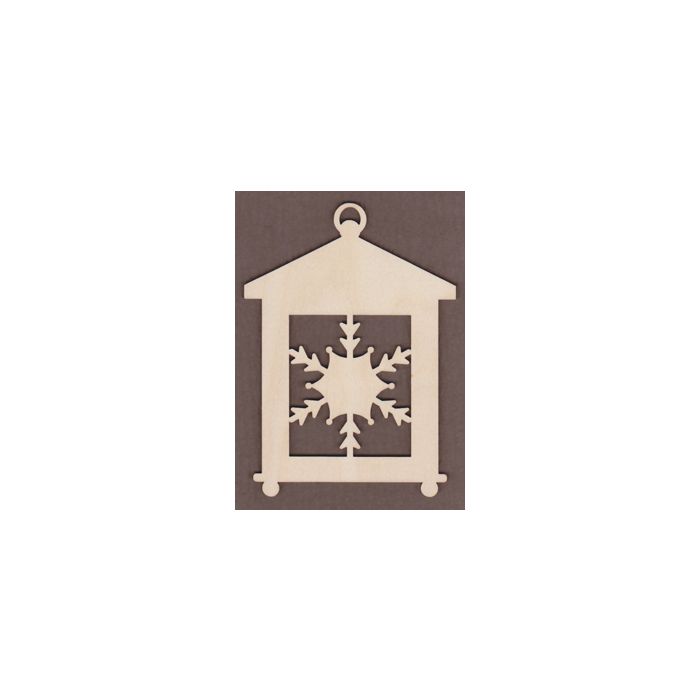 WT3502-Laser cut Square Snowflake Lantern-2