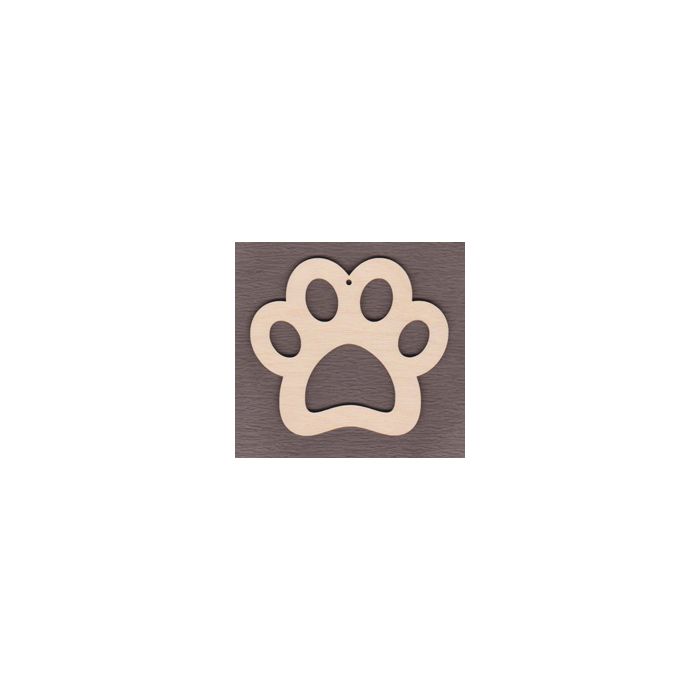 Laser cut Paw Print Ornament