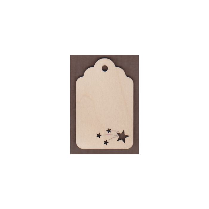WT1650-Laser cut Small Gift Tag-Shooting Star