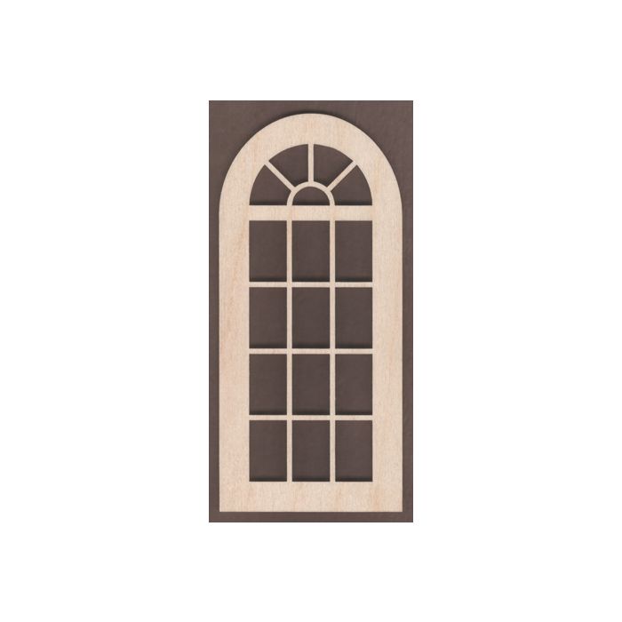WT1826-Laser cut Window-Arched Top-17 Pane-Large