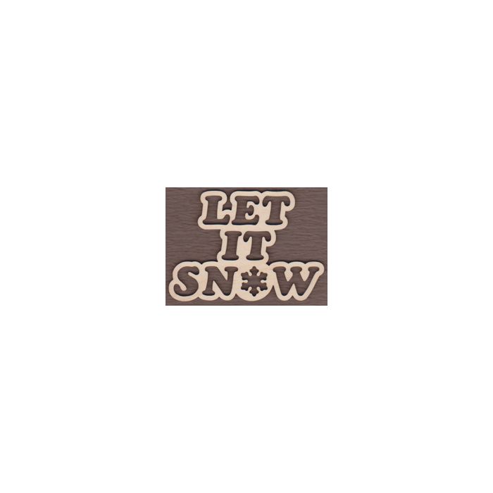 WT2106-Laser cut Let it Snow Sign-Cutout