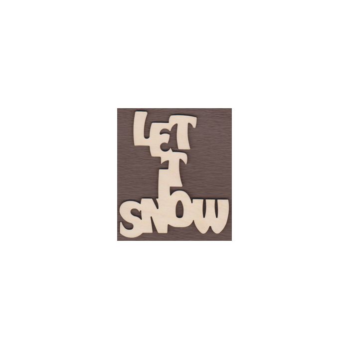 WT2102-Laser cut Let it Snow Sign-Vertical