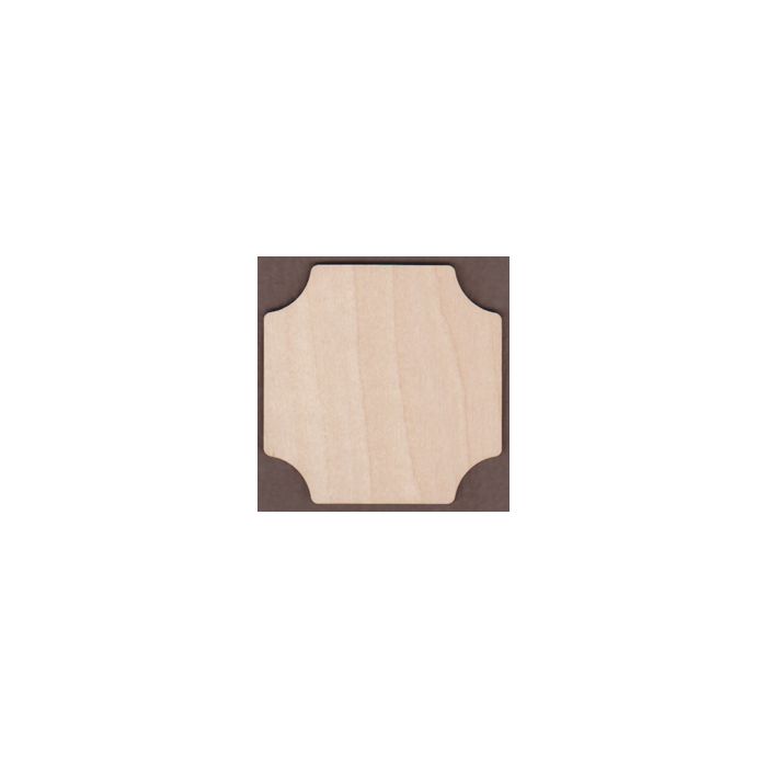 WT2454-Laser cut Scooped Corner Plaque-Square