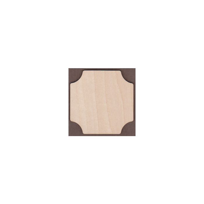 WT2459-Laser cut Scooped Corner Plaque-Square