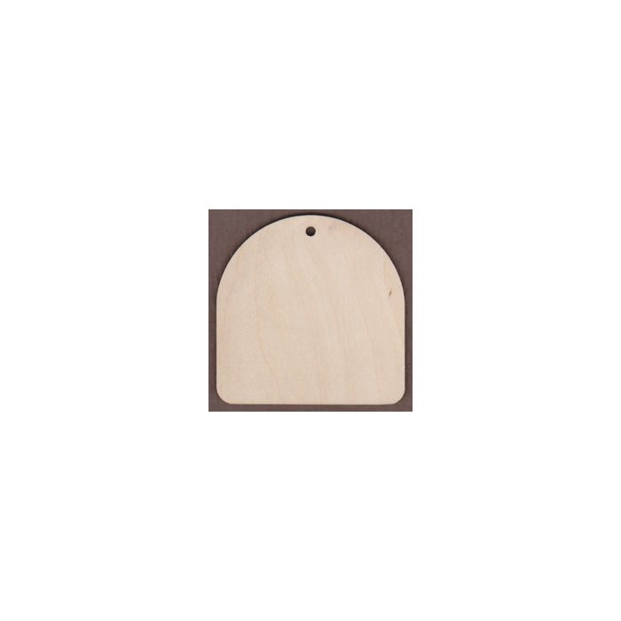 WT2482-Laser cut Gift Tag-Round Top Wide